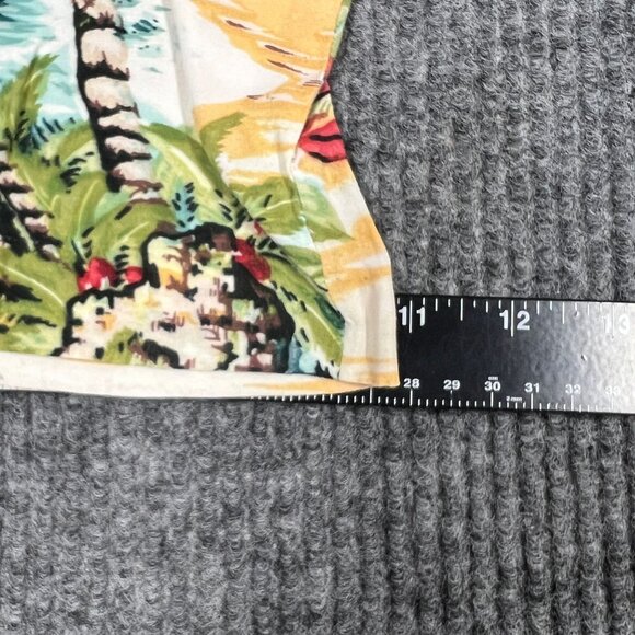 Braeton Womens XL Wide Leg Beach Capri Pants Hawaiian Drawstring Palm Trees Surf - Picture 14 of 15